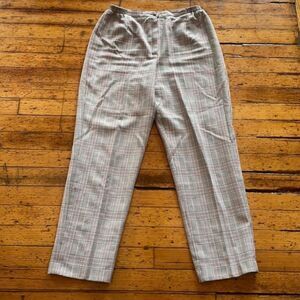 Haberdashery by Leslie Fay Vintage‎ Plaid Pants Black and Red Size Petite 14